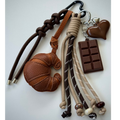 🤎 Chocolate Croissant Charm Keychain 🍫🥐