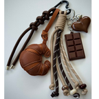 🤎 Chocolate Croissant Charm Keychain 🍫🥐